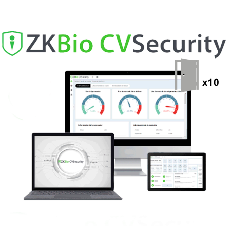 ZK-SOF-BIOCV-10 - Licenza software per il controllo accessi - Modulo base per il controllo accessi - 10 porte - Utenti, orari e 