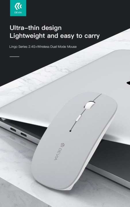 Mouse wireless con DPI regolabile 2.4G + Bluetooth Dual mode