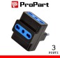 Adattatore triplo 3pos bipasso spina16A nero Adattatore triplo 3pos bipasso spina16A nero