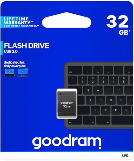 Goodram Pendrive UPI2 32GB USB MINI 2.0 blk - retail blister - UPI2-0320K0R11