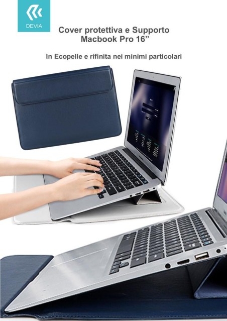 Cover protettiva per Macbook Pro 16'' con Supporto Blu