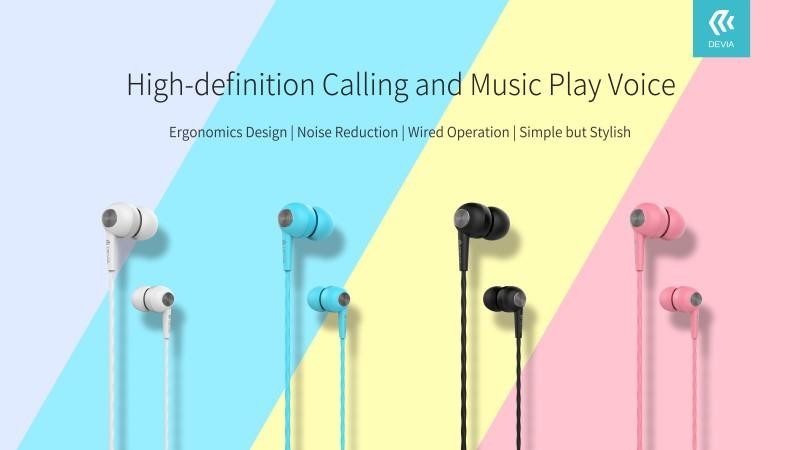 Auricolari Hi-Fi a filo con controllo Brano e risposta Bianc Auricolari Hi-Fi a filo con controllo Brano e risposta Bianc