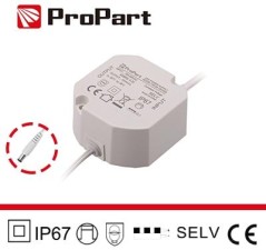 Alimentatore IP67 12V 20W 1.67A Size:59*59*28mm