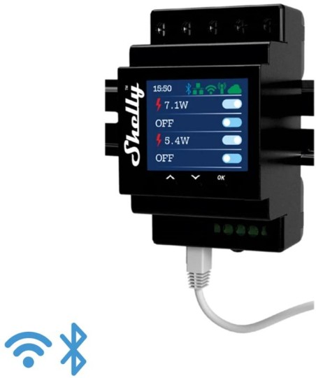 Shelly Pro 4PM - IP Smart Relay DIN 4 ch. LAN/WiFi/BT + PM