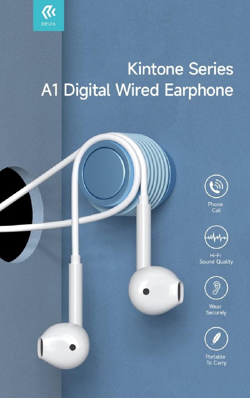Auricolari A1 Digital filo con connettore Tipo-C Bianchi Auricolari A1 Digital filo con connettore Tipo-C Bianchi