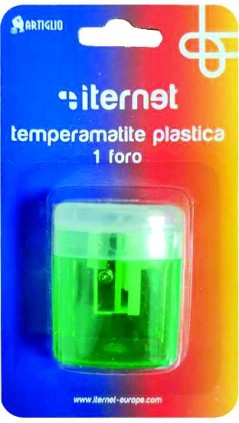 Temperamatite plastica 1 foro multicolore 24pz / scatola