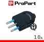 Spina 10A 2P+T nera polybag Spina 10A 2P+T nera polybag