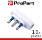 Spina 10A 2P+T piatta polybag