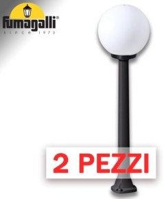 2x pezzi di GIAFFA/G250 NERO OPALE E27 LED 8,5W CCT 3WHITE - 100 cm