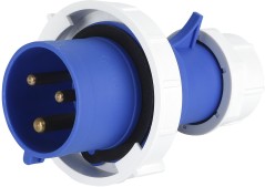 Spina Mobile Diritta Indust. CEE 16A-6h 2P+T 220-250V IP67