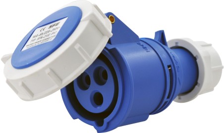 Presa Mobile Diritta Indust. CEE 16A-6h 2P+T 220-250V IP67