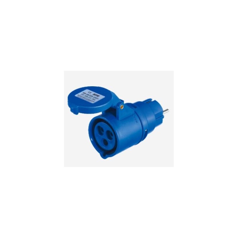 Adattatore Presa Indust. Spina Schuko 16A 2P+T 220-250V IP44 Adattatore Presa Indust. Spina Schuko 16A 2P+T 220-250V IP44