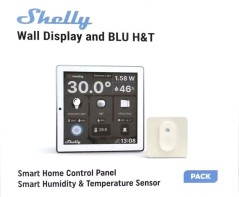 Shelly Wall Display + Sensore H&T - Pannello con Display touch Bianco