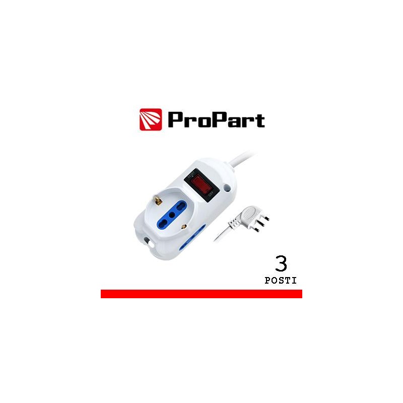 Multipresa 3pos bipasso + bipasso/schuko spina10A + inter. Multipresa 3pos bipasso + bipasso/schuko spina10A + inter.