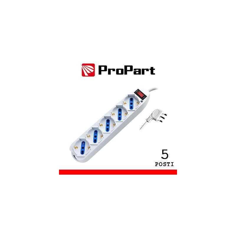 Multipresa 5pos bipasso/schuko spina10A +interr. Multipresa 5pos bipasso/schuko spina10A +interr.