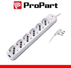 Multipresa 6pos bipasso/schuko + interrutt nuovo modello