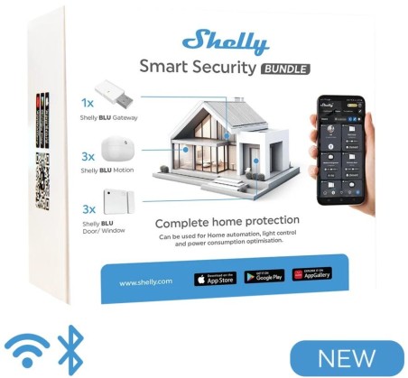Shelly Smart Blu Bundle 1 - Kit Sensori Bluetooth + Hub