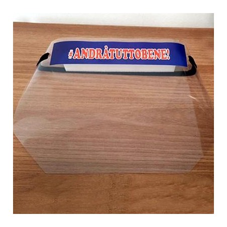 Visiera protettiva in PVC con elastico Andrà TuttoBene