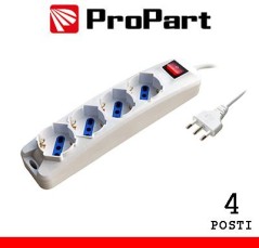 Multipresa 4pos bipasso/schuko spina16A +interr.
