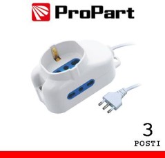 Multipresa 3pos bipasso + bipasso/schuko spina16A