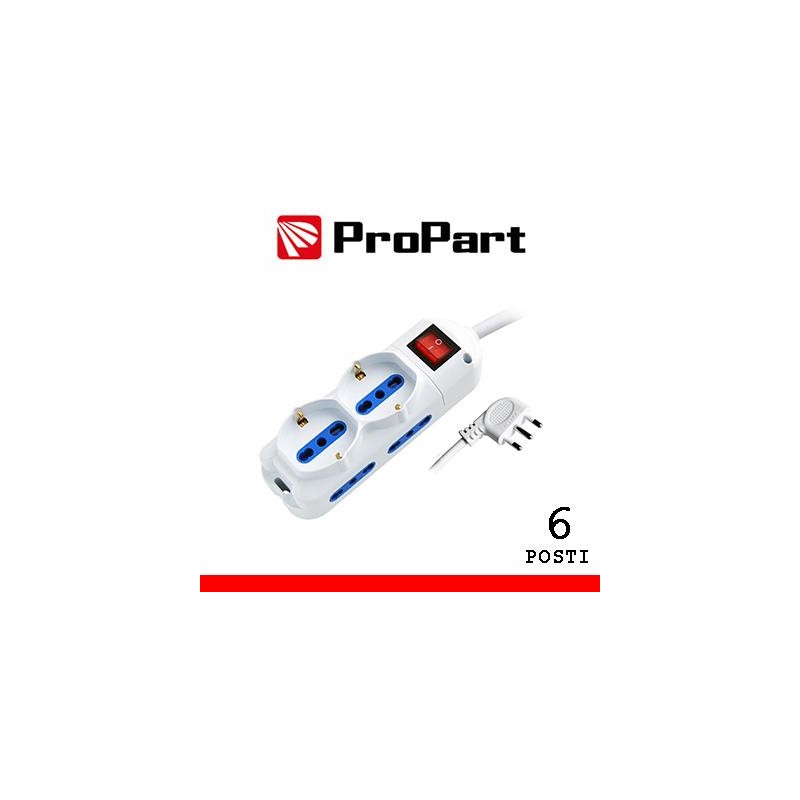 Multipresa 6pos bipasso + bipasso/schuko spina16A +interr. Multipresa 6pos bipasso + bipasso/schuko spina16A +interr.