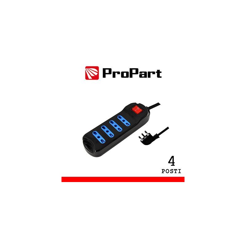 Multipresa 4pos bipasso spina16A +interr. nera Multipresa 4pos bipasso spina16A +interr. nera
