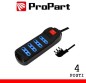 Multipresa 4pos bipasso spina16A +interr. nera Multipresa 4pos bipasso spina16A +interr. nera