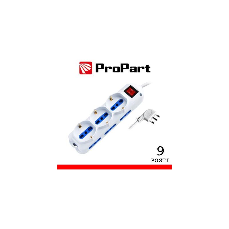 Multipresa 9pos bipasso + bipasso/schuko spina16A +interr. Multipresa 9pos bipasso + bipasso/schuko spina16A +interr.