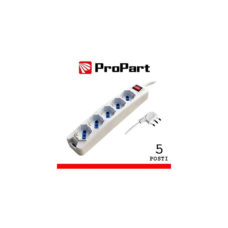 Multipresa 5pos bipasso/schuko spina16A +interr. Multipresa 5pos bipasso/schuko spina16A +interr.