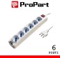 Multipresa 6pos bipasso/schuko spina16A +inter 3m
