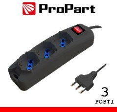Multipresa 3pos bipasso/schuko spina16A +interr. NERA