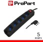 Multipresa 5pos bipasso/schuko spina16A +interr. NERA Multipresa 5pos bipasso/schuko spina16A +interr. NERA