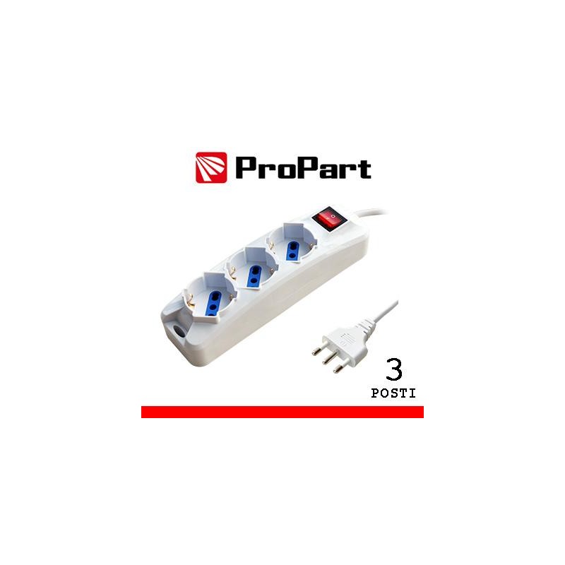 Multipresa 3pos bipasso/schuko spina16A +interr cavo 3M Multipresa 3pos bipasso/schuko spina16A +interr cavo 3M