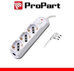 Multipresa 3pos bipasso/schuko + interrutt nuovo modello spina 16A
