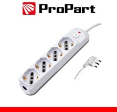 Multipresa 4pos bipasso/schuko + interrutt nuovo modello spina 16A