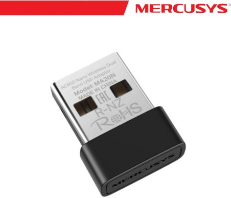 Mercusys AC650 Nano Wireless Dual Band USB Adapter - MA20N
