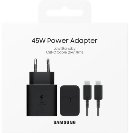 Samsung Caricatore 45W Super Fast con Cavo USB-C EP-T4511XBEGEU