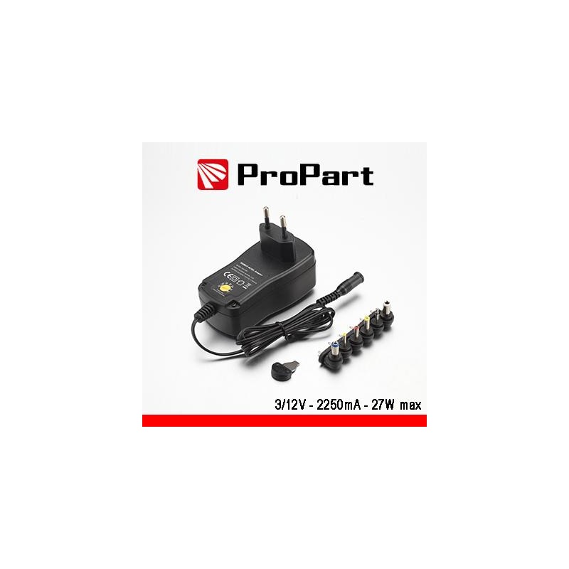 Alimentatore Switching Multitensione 3-12V 2250mA 27W max Alimentatore Switching Multitensione 3-12V 2250mA 27W max