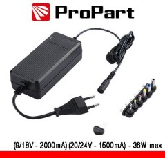 Alimentatore Universale Multi 9-24V 2000-1500mA 36W max
