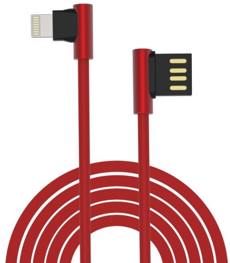 Cavo King USB - Lightning ad angolo 90Â° Rosso