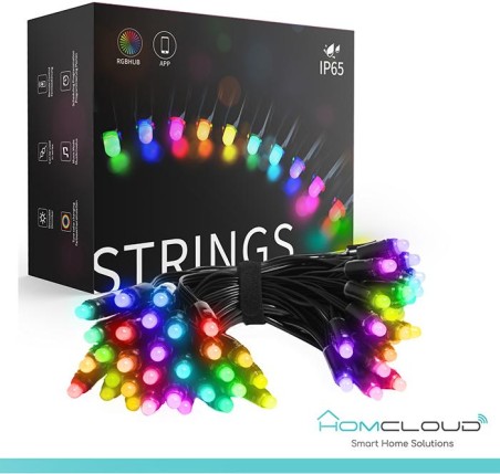 Stringa di Luci decorative a Led Smart OUTDOOR RGB-IC Wi-Fi+Bluetooth 10M IP65