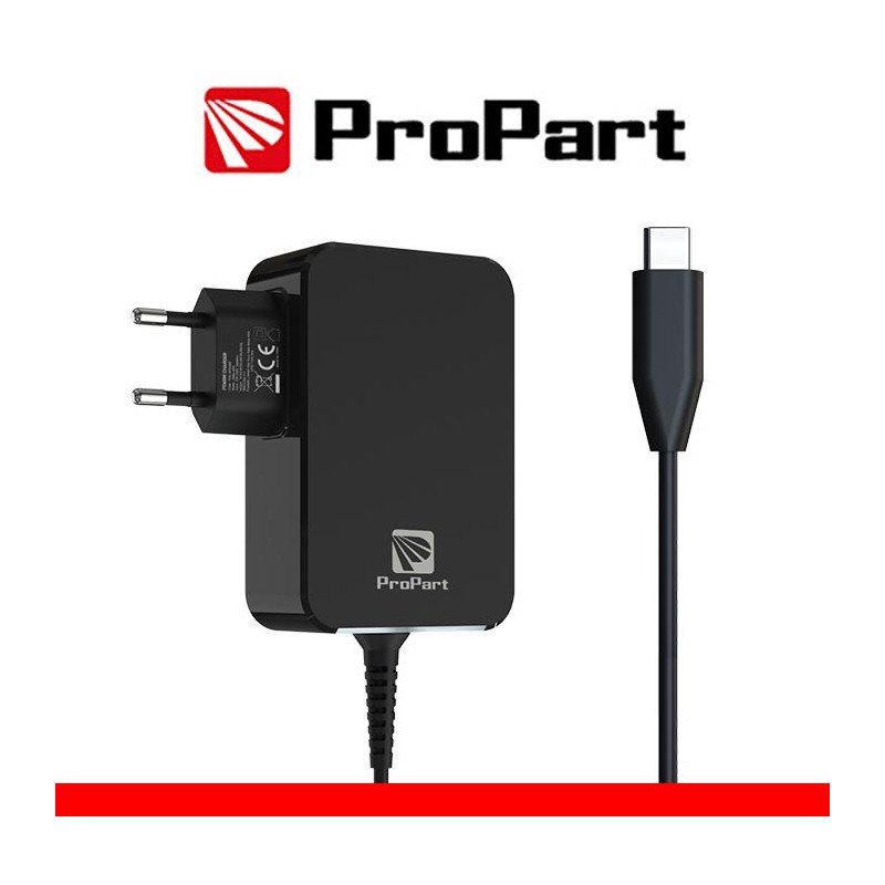 Alimentatore Propart GaN Type C 65W nero Alimentatore Propart GaN Type C 65W nero