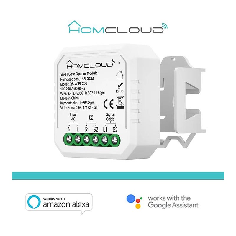Modulo Cancelli/Garage ed Elettroserrature Wi-Fi 1CH incasso Modulo Cancelli/Garage ed Elettroserrature Wi-Fi 1CH incasso