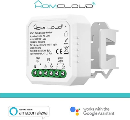 Modulo Cancelli/Garage ed Elettroserrature Wi-Fi 1CH incasso