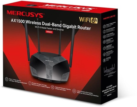 Mercusys Router AX1500 WiFi 6 Agile Config - MR60X
