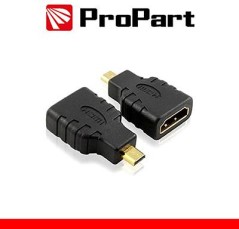 Adattatore Spina HDMI Micro(tipo D)-Presa HDMI (19PIN) dorat