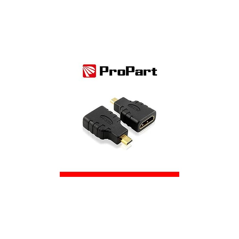 Adattatore Spina HDMI Micro(tipo D)-Presa HDMI (19PIN) dorat Adattatore Spina HDMI Micro(tipo D)-Presa HDMI (19PIN) dorat