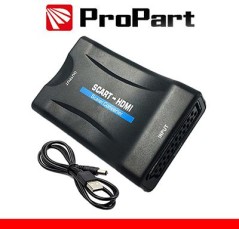 Adattatore/ Convertitore Scart - HDMI Nero 720P/1080P FullHD