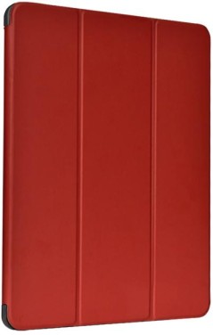 Cover iPad Pro 12.9 2021 in pelle con supporto pencil Rossa