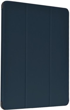 Cover iPad Pro 12.9 2021 in pelle con supporto pencil Blu